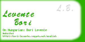 levente bori business card